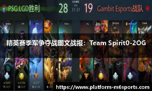 精英赛季军争夺战图文战报：Team Spirit0-2OG